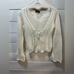 JAMES LAKELAND – White Open-Knit Sweater – Y2K Style – Made in Italy size 42